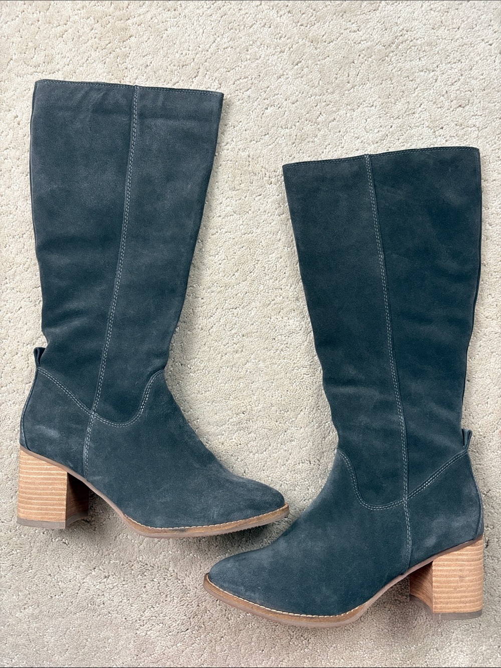Blondo Tall Heeled Boots Gray Waterproof 10M